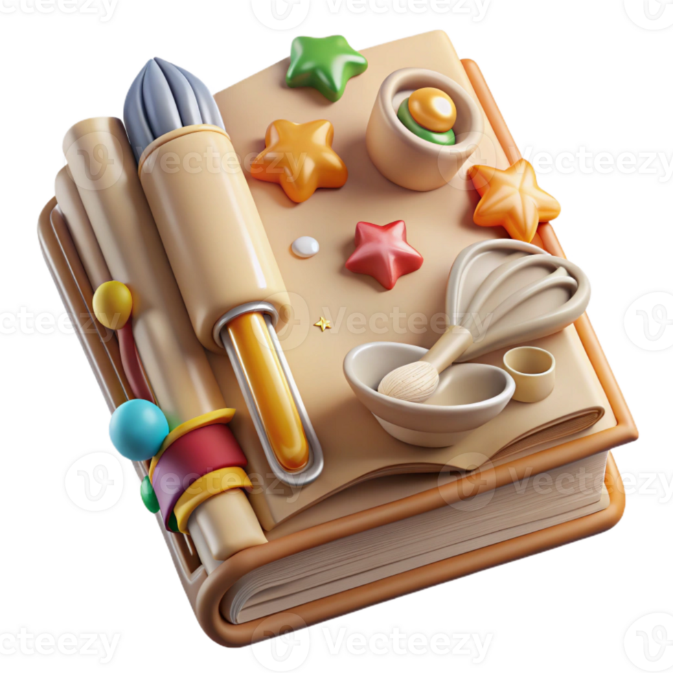 magnificent classic Vintage Cookbook Cutout for Culinary Arts exclusive png