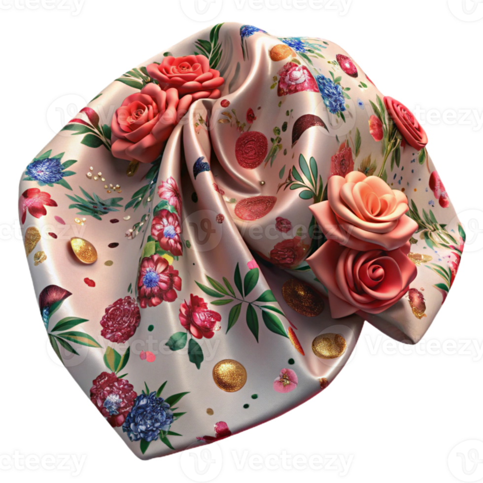 dramatic traditional Vintage Fabric Texture Pattern Floral Isolated for Retro Textiles high resolution png