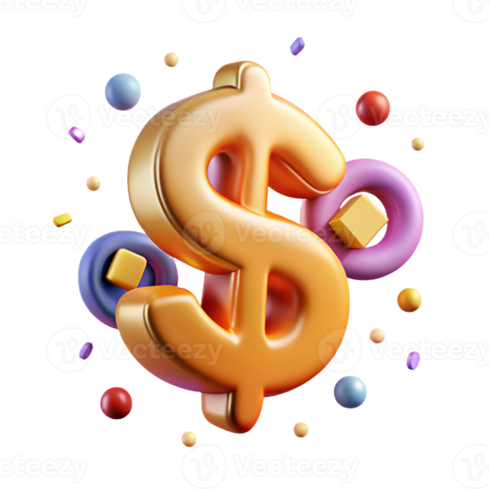 beautiful contemporary Vintage Pop Art Style Dollar Sign Symbol Cutout high resolution png