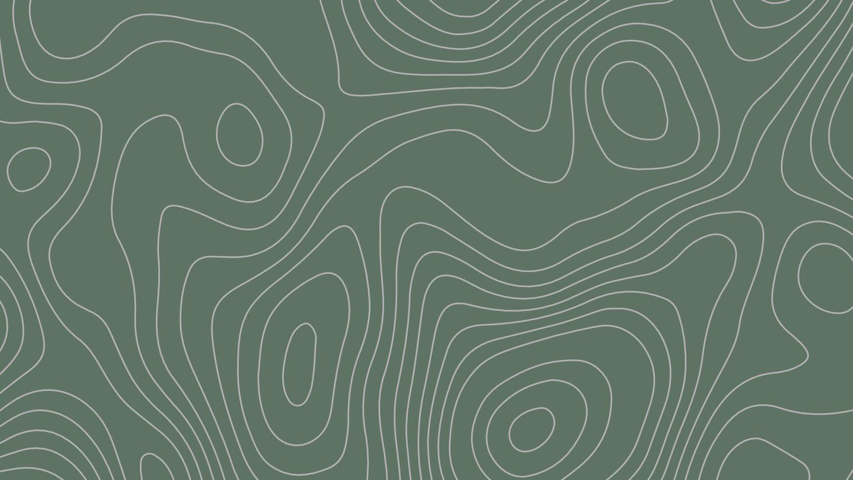 Abstract Topographic Contour Lines on Green Background vector