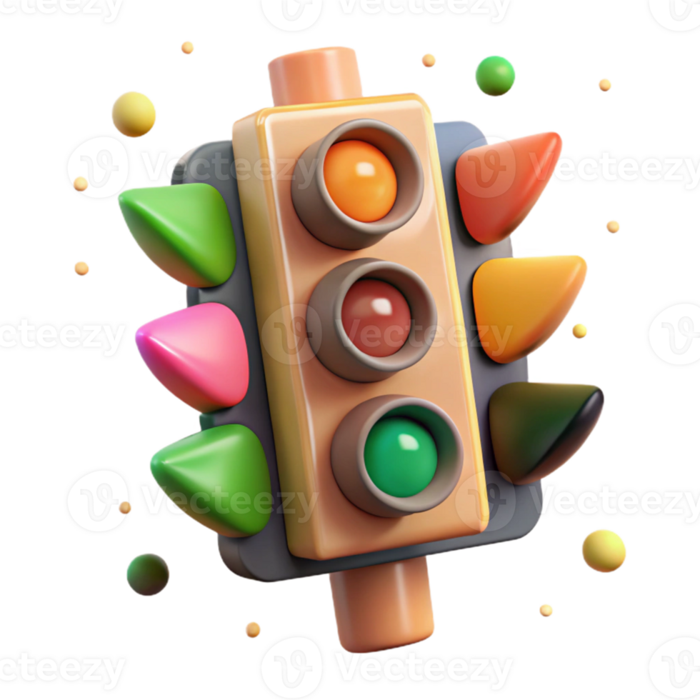 beautiful contemporary Vintage Traffic Light Style Isolated for Historical Projects original png