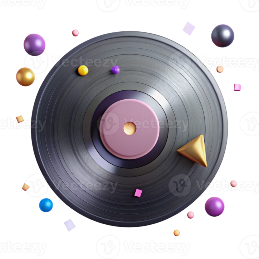 dramatic vintage Vinyl Record Dust Texture Isolated professional png