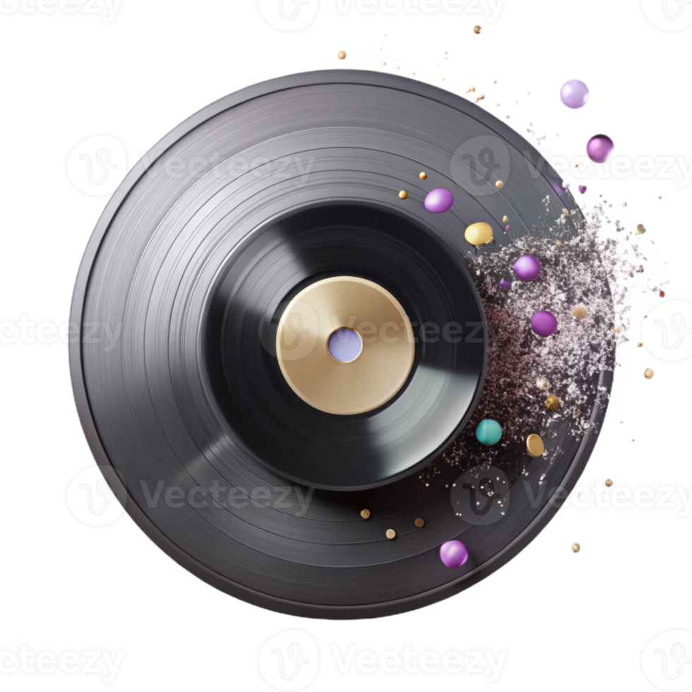 serene creative Vinyl Record Dust Texture Isolated genuine png