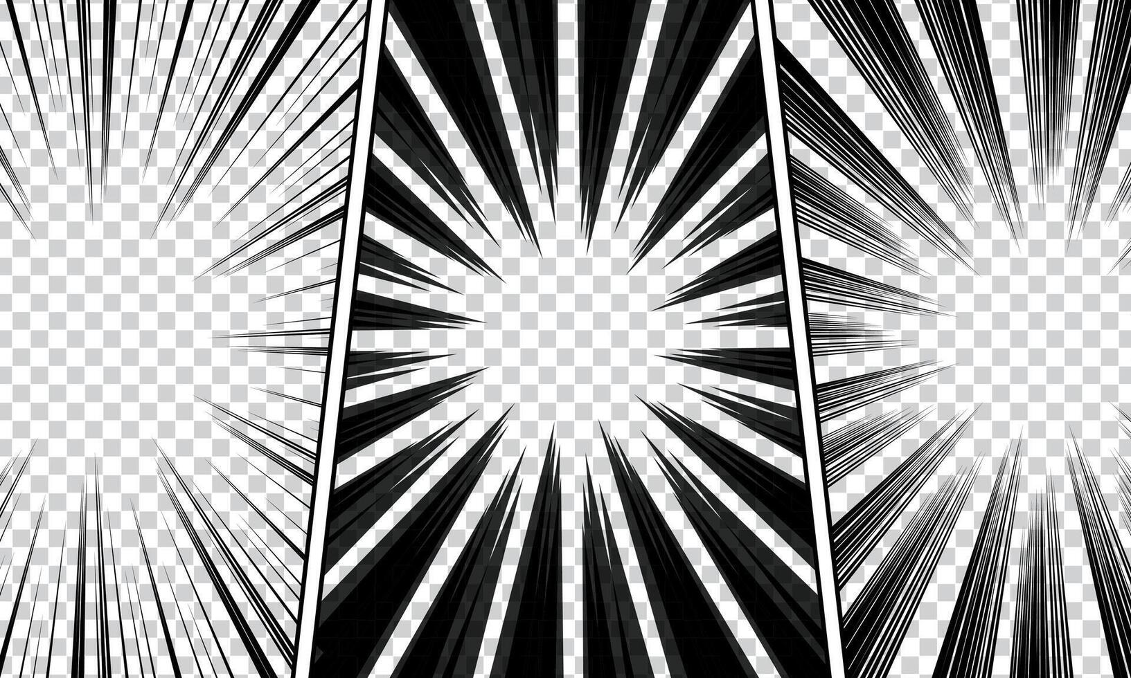 Comic book page template with radial, halftone. Pop art style. vector