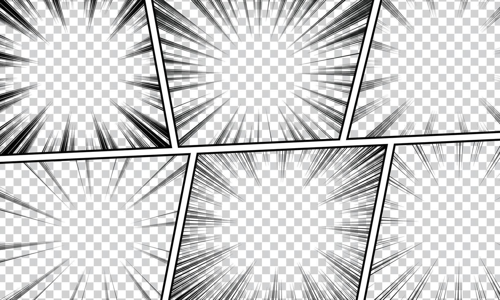 Comic Book Action Layout Background With Illustrations a strong comic-like page layout background with halftones, dynamic textures and action speed effects vector