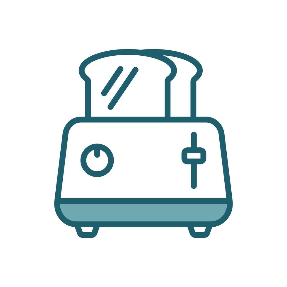 Flat Style Toaster Icons vector