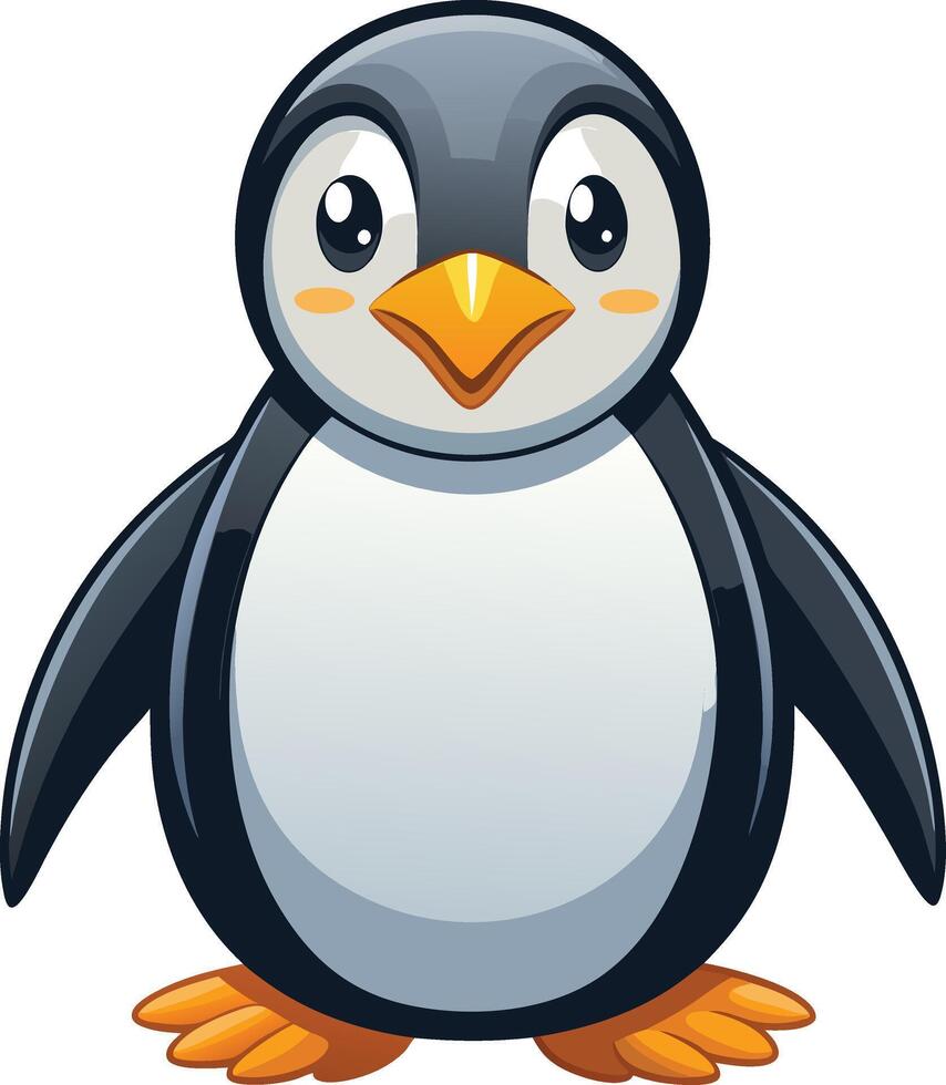 Adorable Penguin Illustration Available on EPS File vector