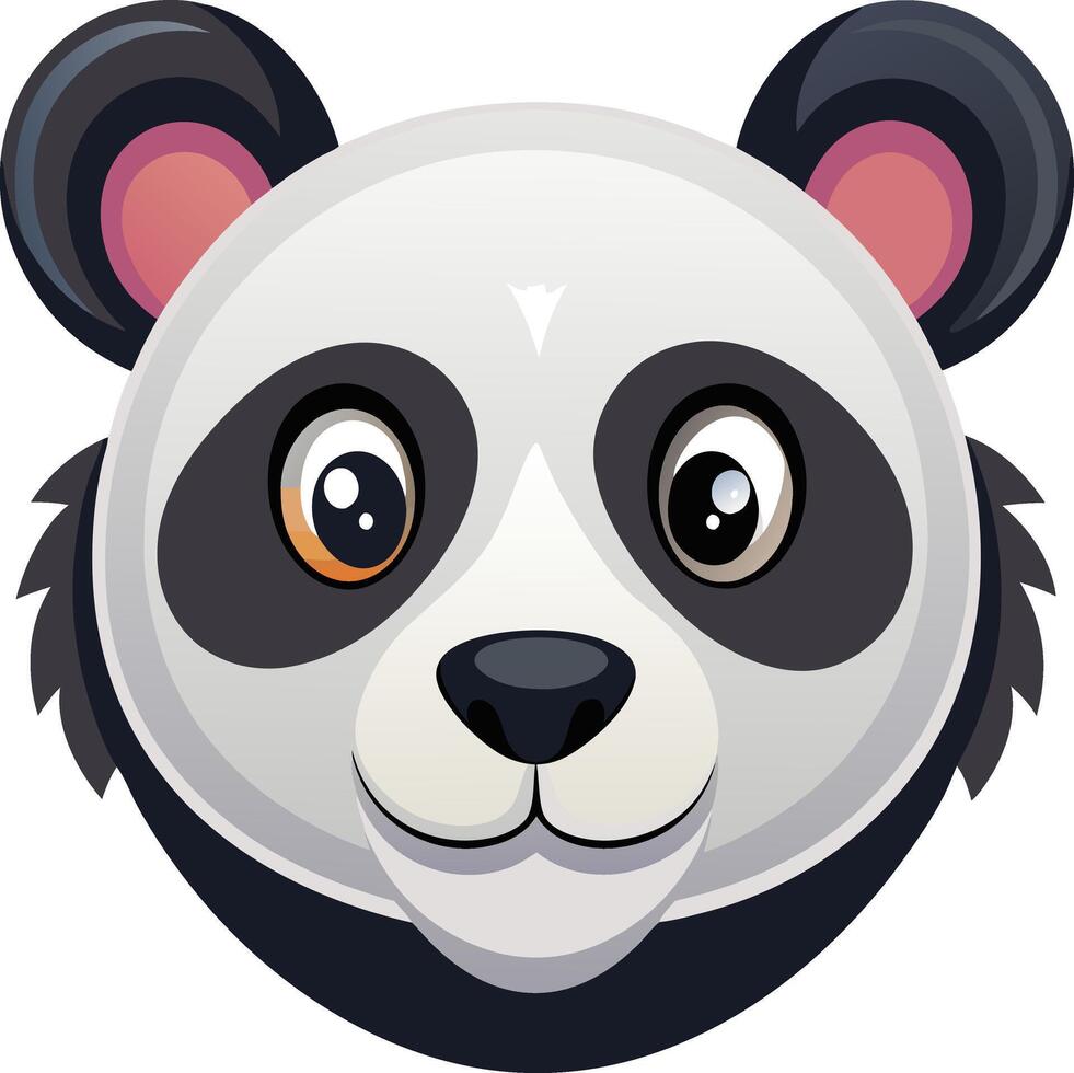 Playful Panda Head Artwork Available on EPS File vector
