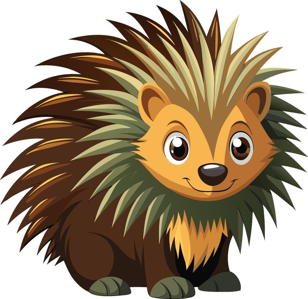Spiky Porcupine Illustration Available on EPS File vector