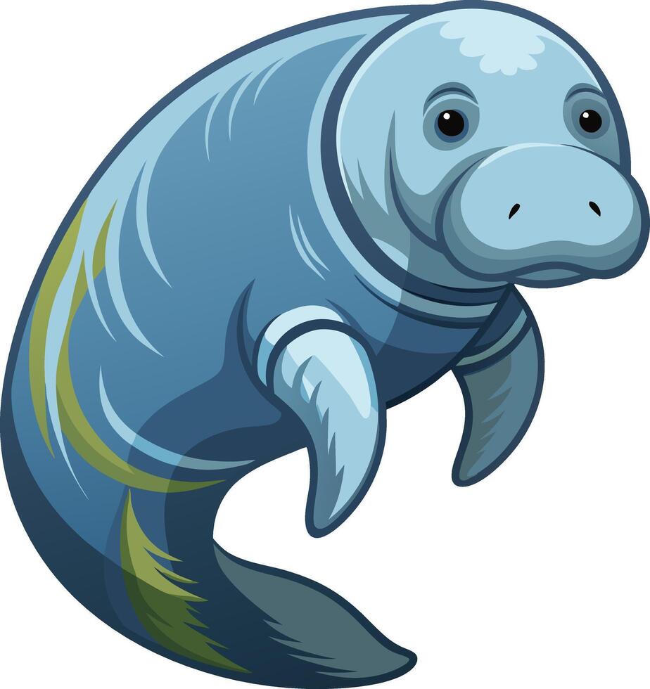 Peaceful Manatee Artwork Available on EPS File vector