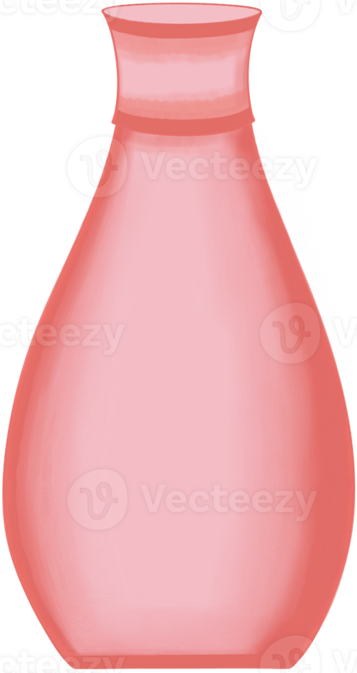 Beautiful shape and style of red ceramic vase for decorate home and room. png