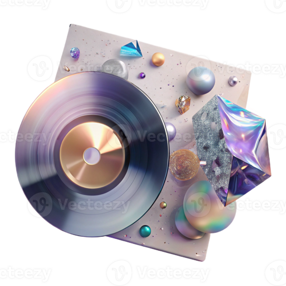 serene classic Vinyl Record Sleeve Mockup Front View Transparent Album Art exclusive png