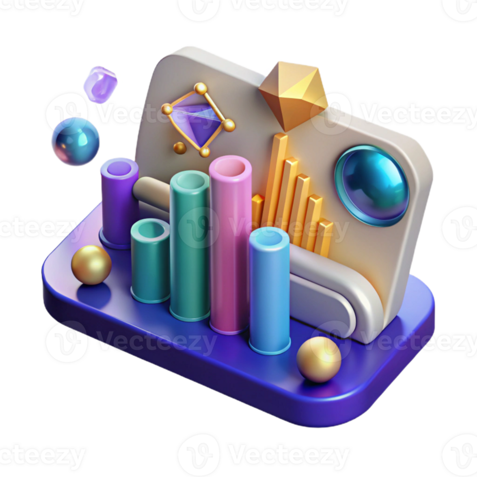 stunning classic Virtual Reality Data Chart Isolated for Business Presentations png