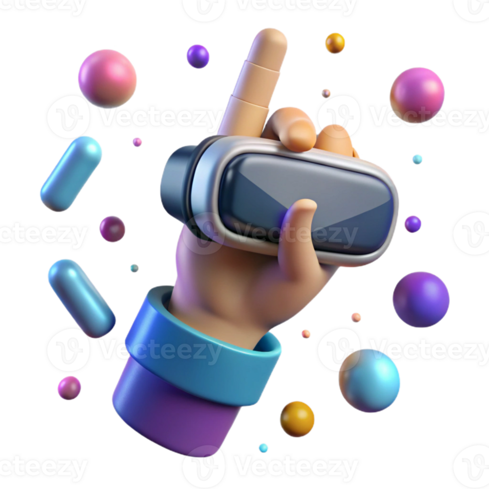 serene vintage Vr Hand Pointing Gesture Transparent for Interactive Tutorials detailed png