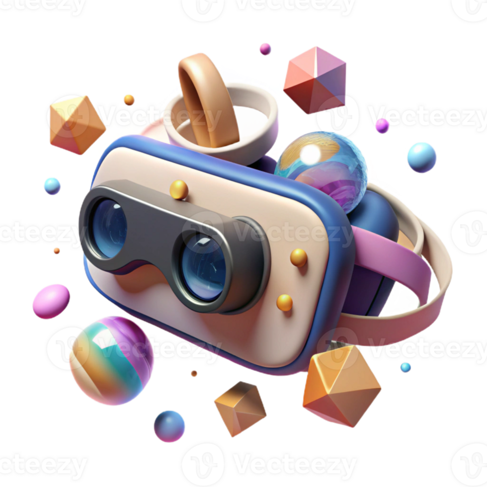 stunning modern Vr Headset with Camera Transparent for Augmented Reality professional png