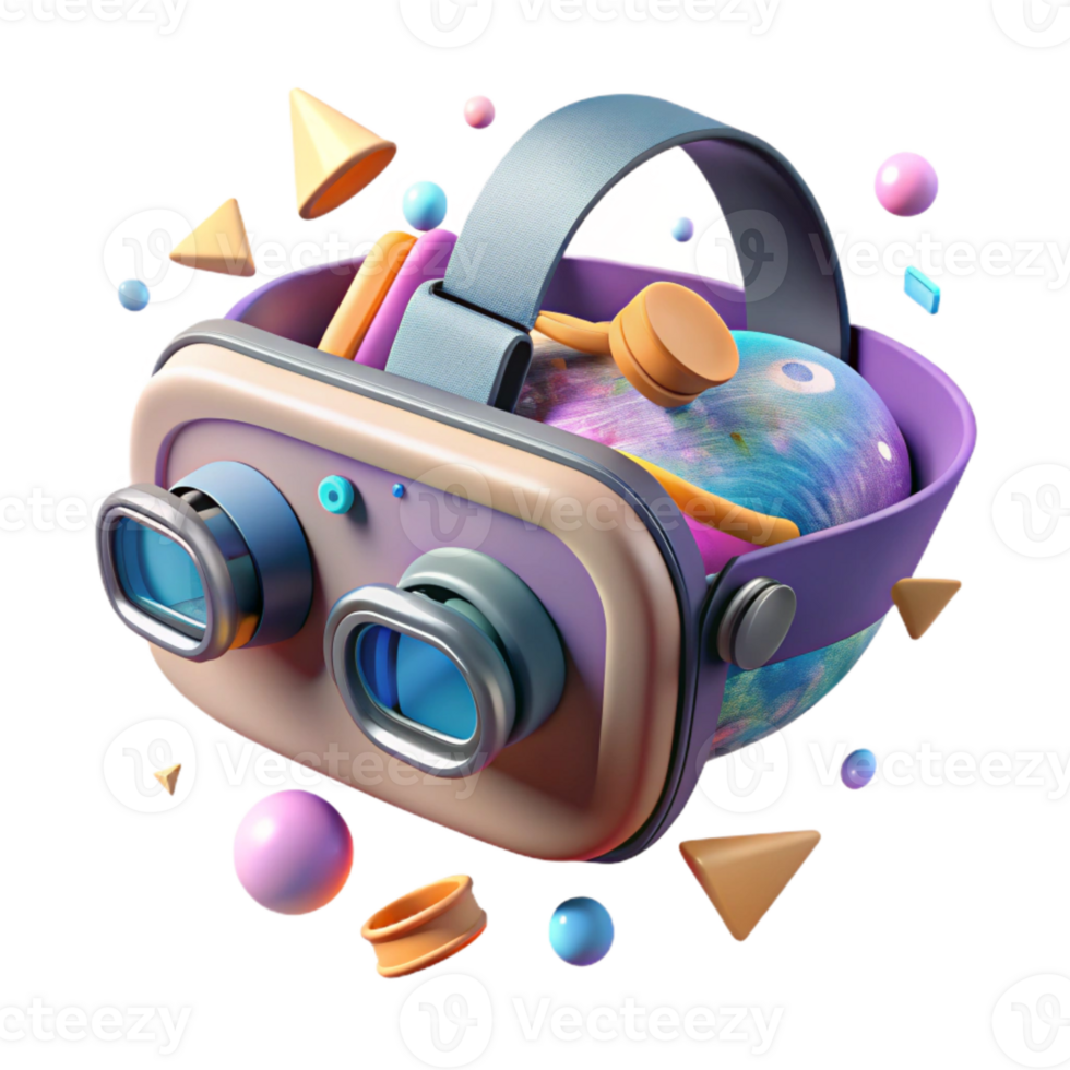 wonderful vintage Vr Headset with Camera Transparent for Augmented Reality professional png