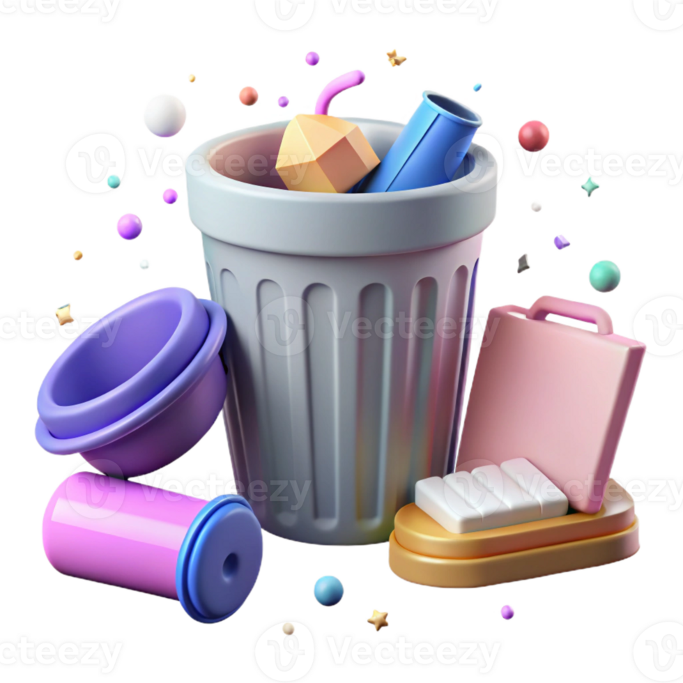 extraordinary modern Wastebasket Trash Can Office Cleaning Cutout for Workspace Hygiene png