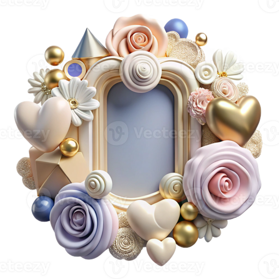 magnificent traditional Wedding Photo Frame Ornate Design Cutout for Scrapbooking high resolution png