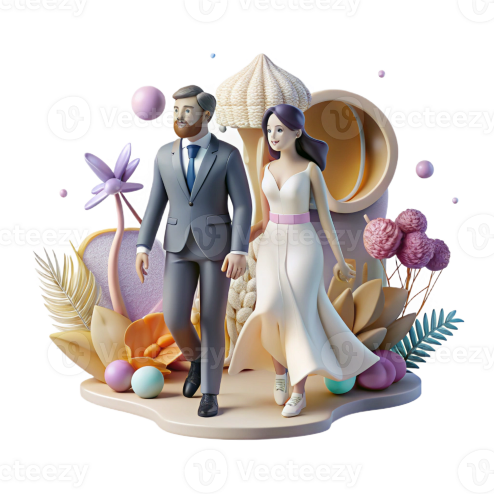 dramatic abstract Wedding Photography Bride and Groom Walking Down the Aisle Cutout for Portfolio Showcase authentic png