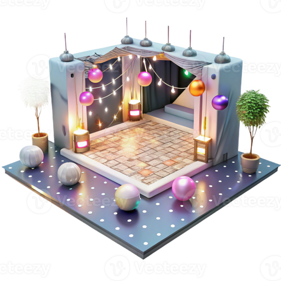 wonderful artistic Wedding Reception Dance Floor with Lights Cutout for Entertainment Venues high quality png