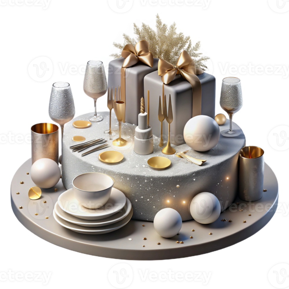 impressive traditional Wedding Table Setting Silverware Isolated for Event Planning original png