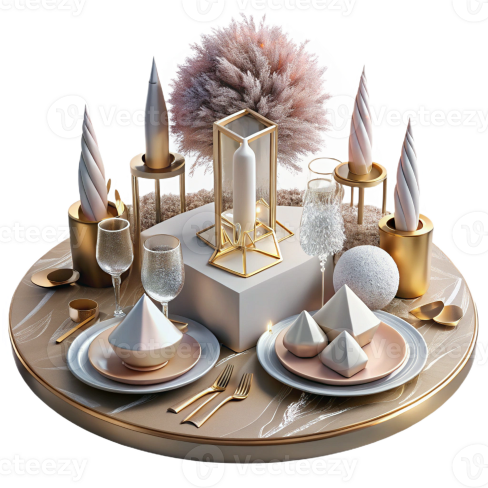elegant artistic Wedding Table Settings Elegant Design Cutout for Reception Inspiration premium png