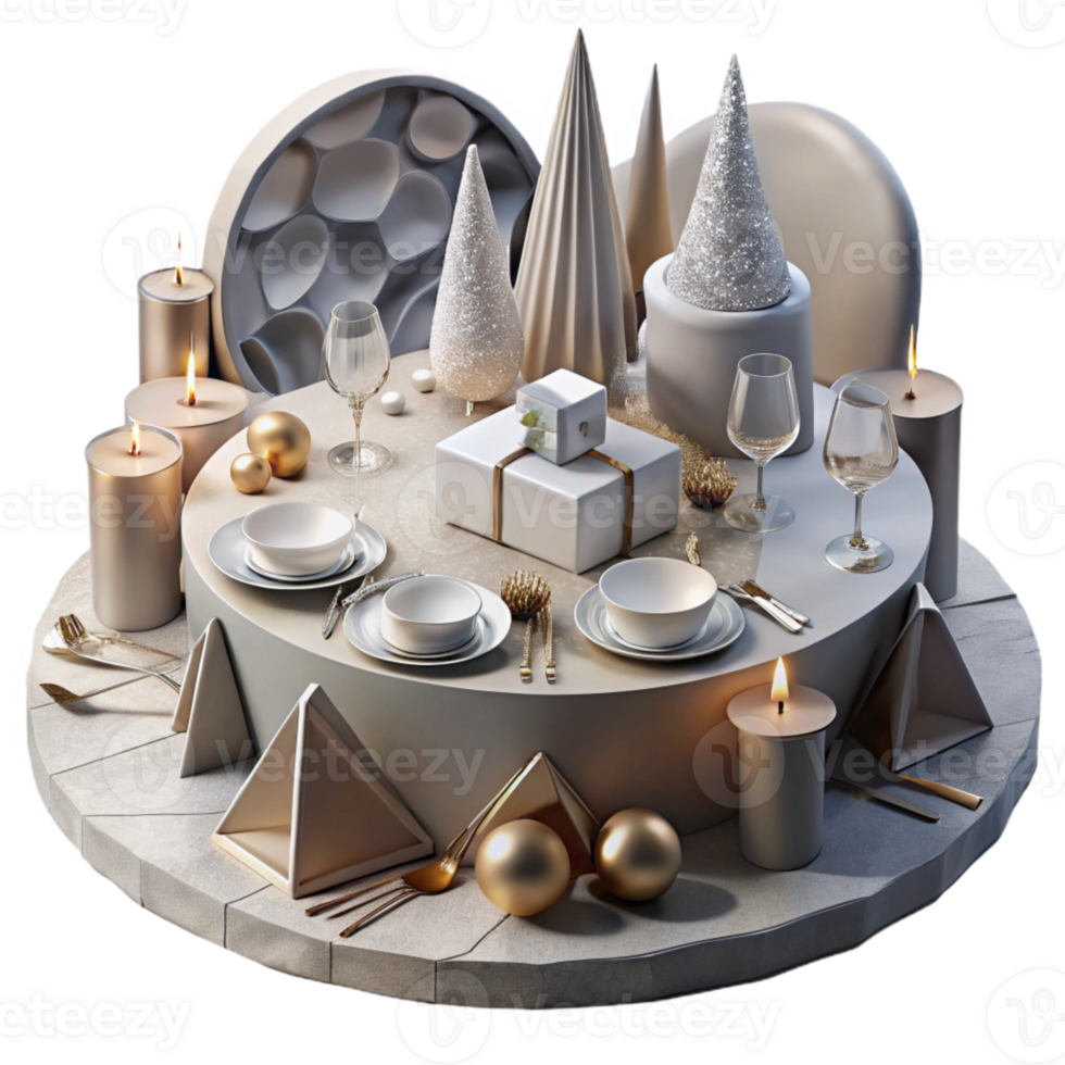 extraordinary rustic Wedding Table Setting with Candles and Flowers Cutout for Event Decor Inspiration exclusive png
