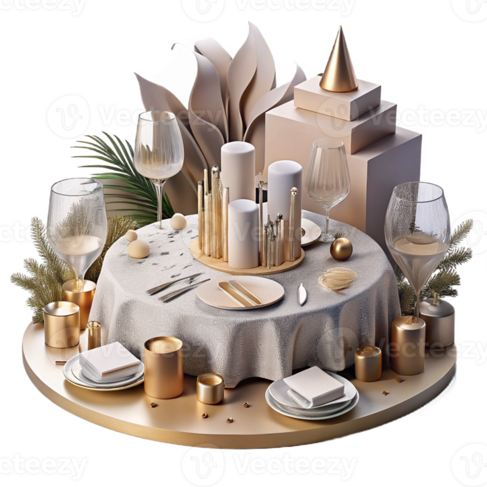 stunning rustic Wedding Table Setting with Candles and Flowers Cutout for Event Decor Inspiration exclusive png