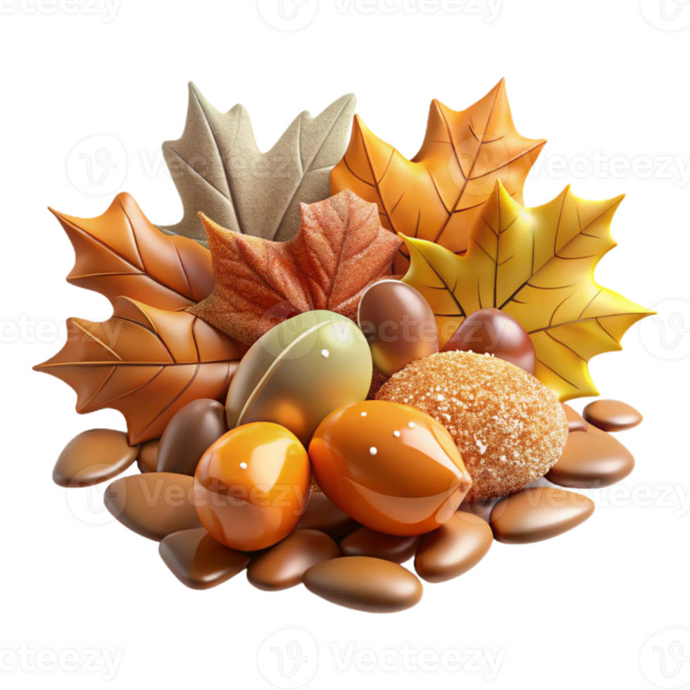 dramatic artistic Autumn Leaves Pile Transparent for Fall Landscapes high resolution png