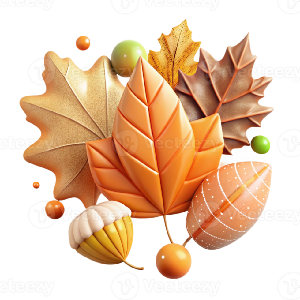 magnificent contemporary Autumn Leaves Cutout for Fall Projects premium png