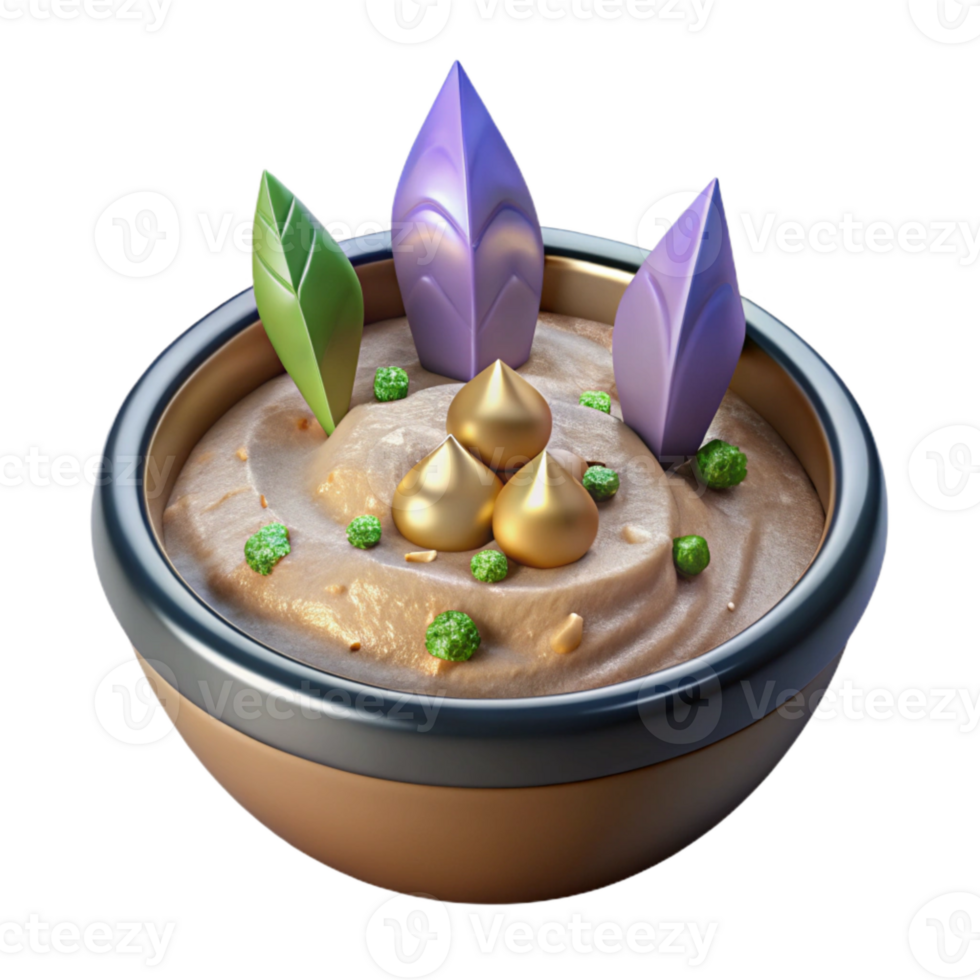 wonderful abstract Baba Ghanoush Transparent Background for Mediterranean Food Menu genuine png