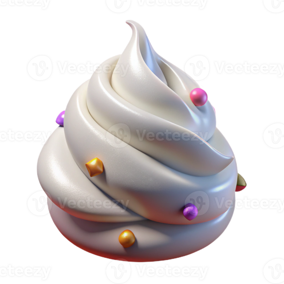 impressive contemporary Whipped Cream Peak Isolated for Bakery Logos authentic png