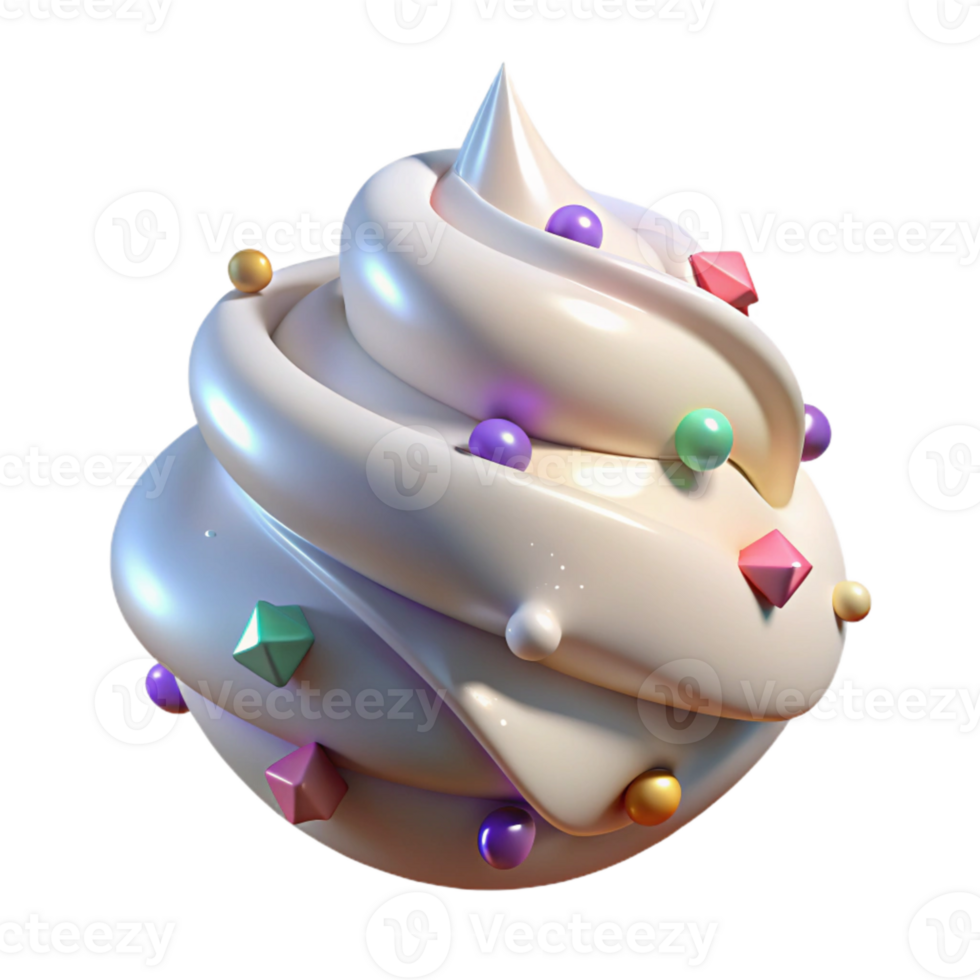 magnificent modern Whipped Cream Dollop Isolated for Dessert Graphics png