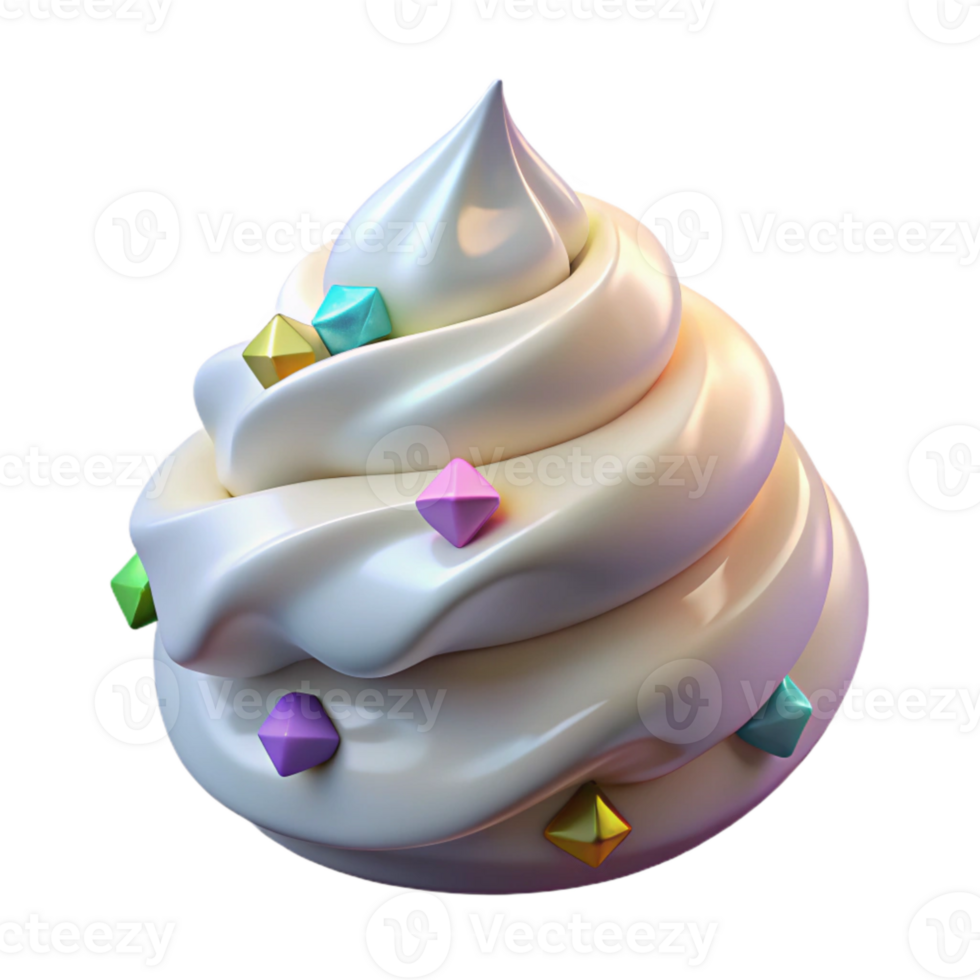 wonderful classic Whipped Cream Peak Isolated for Bakery Logos professional png