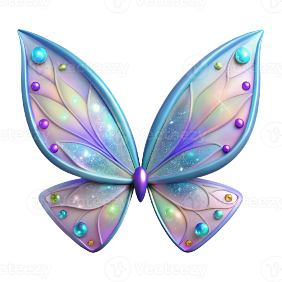 beautiful abstract Whimsical Fairy Wings Transparent for Costume Design detailed png