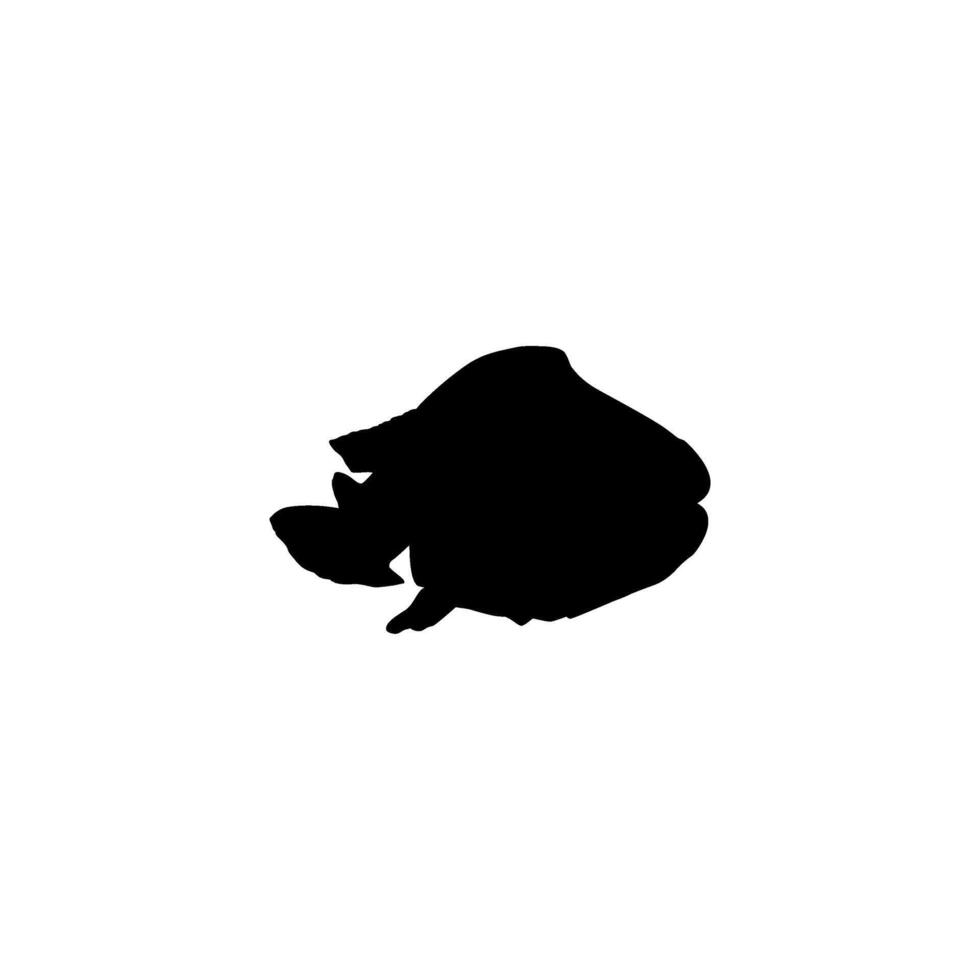 Humphead wrasse Silhouette, Cheilinus undulatus, also known as the Maori wrasse, Napoleon wrasse, Napoleon fish. Flat Style, can use for Logo Gram, Animal Illustration, Pictogram, ect. Editable vector