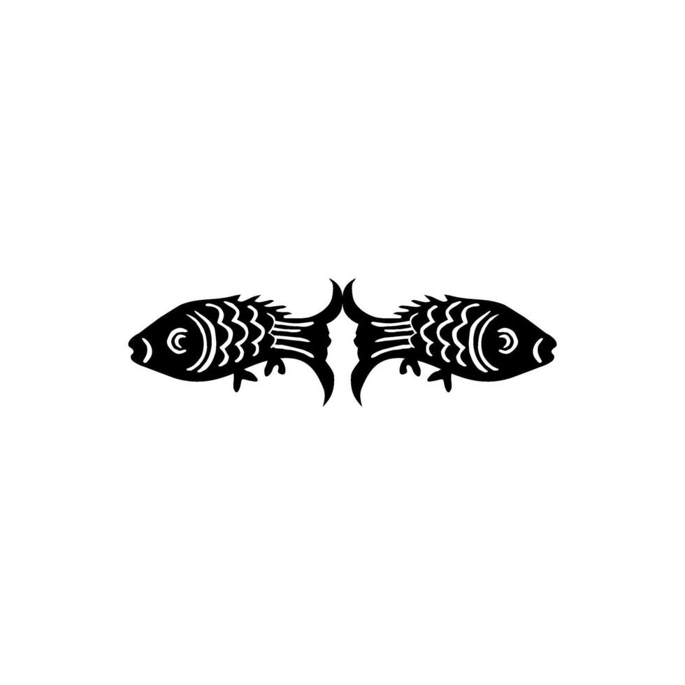 Silhouette of the Gold Fish, Oriental Style, can use for Ornate, Decoration, Logo Gram, Pictogram, etc. Flat and BW vector