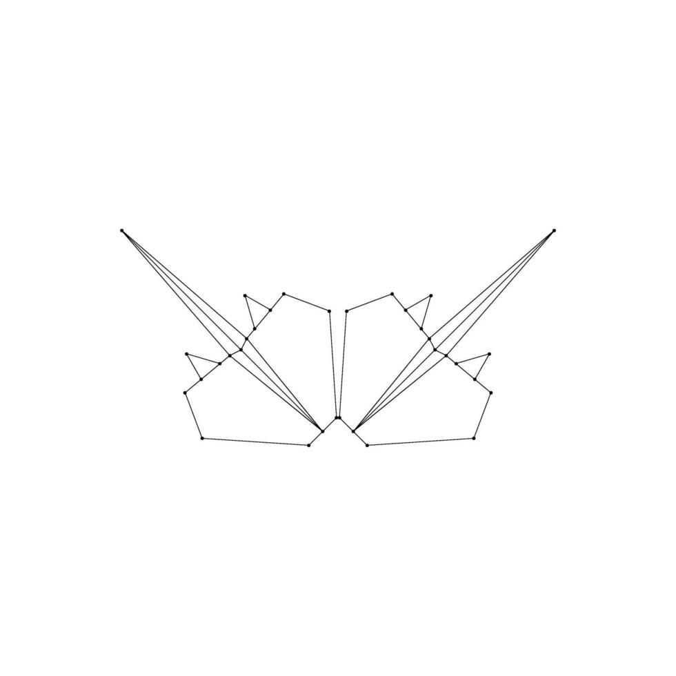 Pair Stingray Fish Polygonal Lines, can use for Logo, Pictogram, Aquatic Animal Figure, Website, Apps, etc. vector