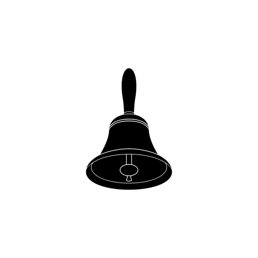 Silhouette of the Hand Ringing Bell, can use for Pictogram, Apps, Website, Logo, Art Illustration, of Graphic Design Element. Flat Style vector