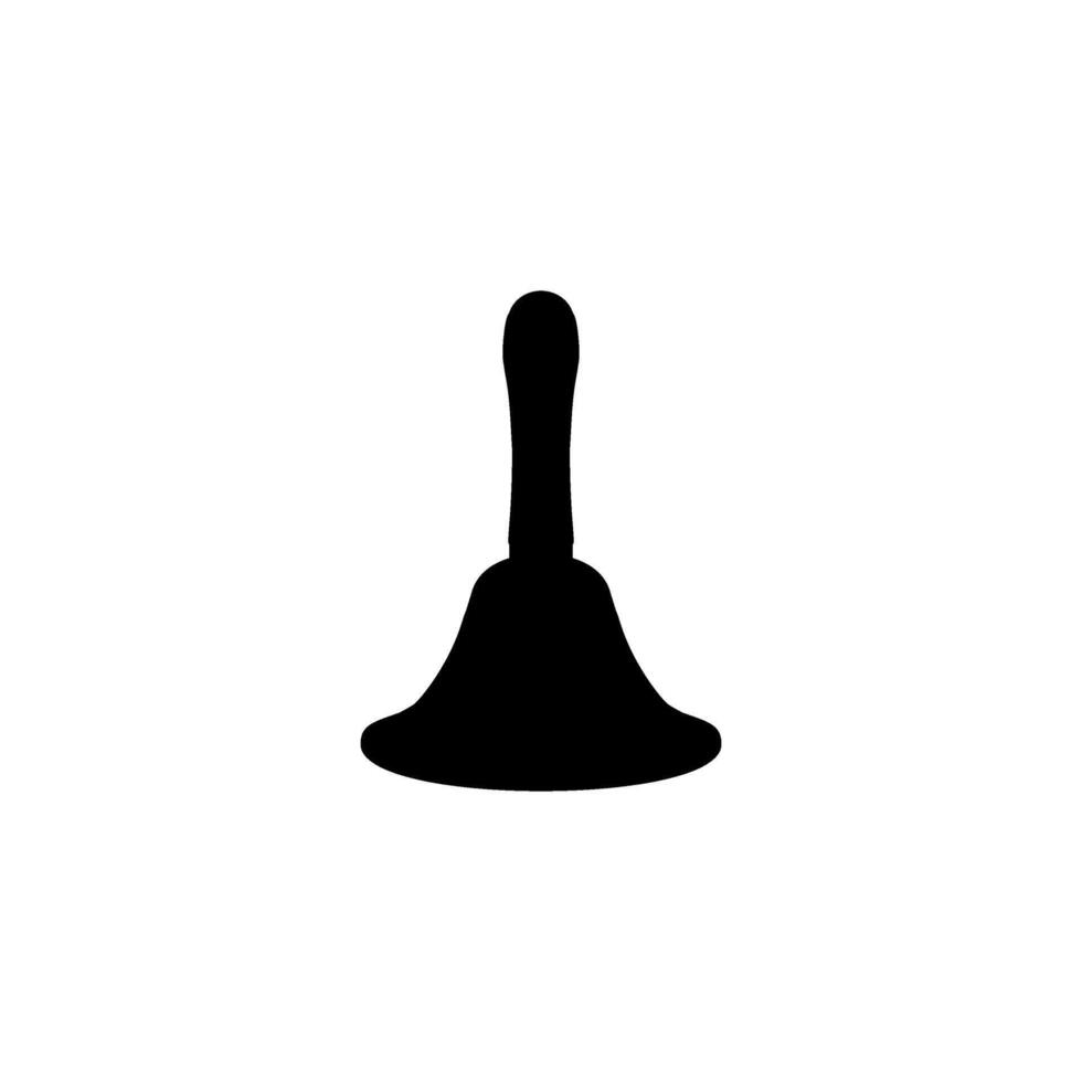 Silhouette of the Hand Ringing Bell, Flat Style, can use for Pictogram, Apps, Website, Logo, Art Illustration, etc. vector