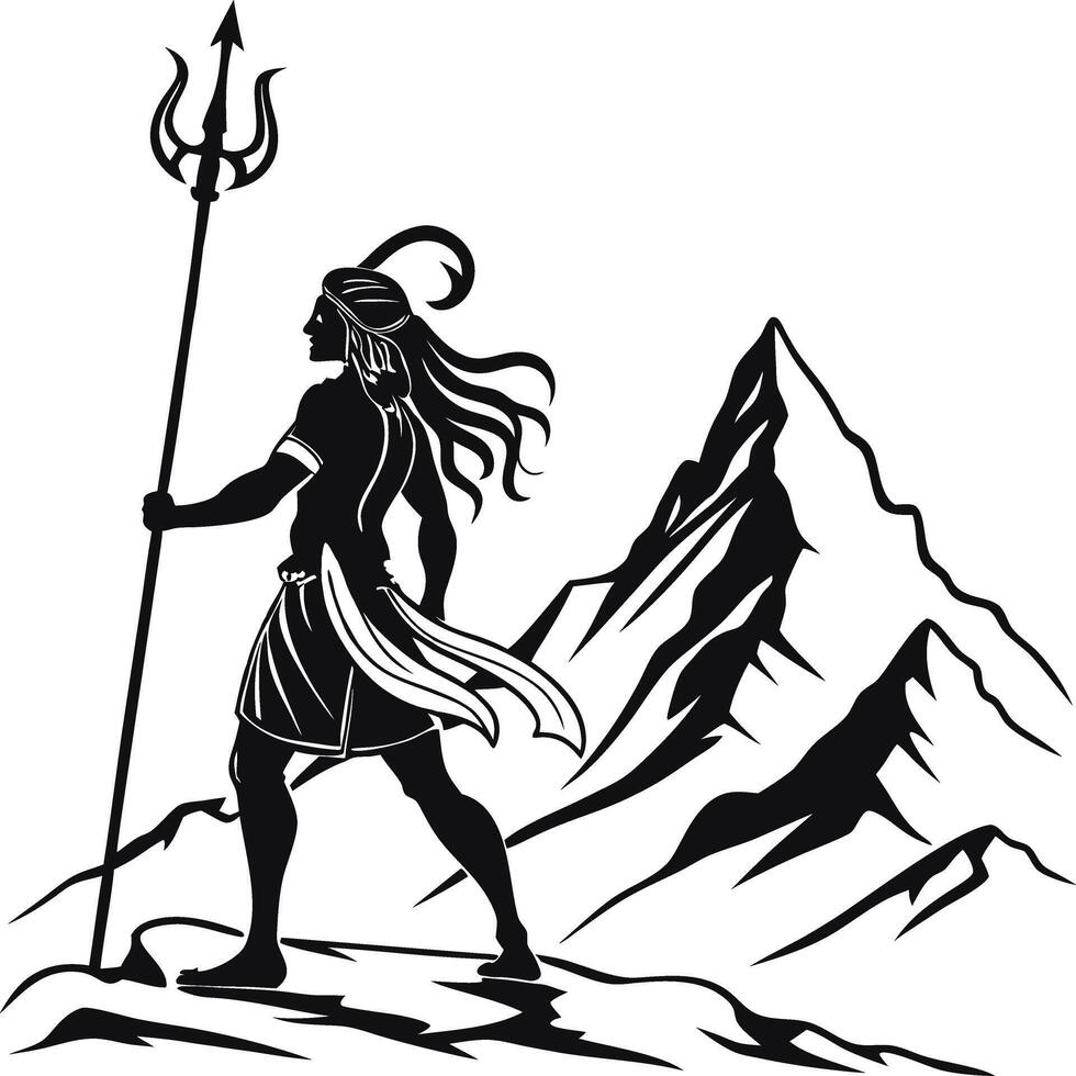 Hindu Lord Shiva vector
