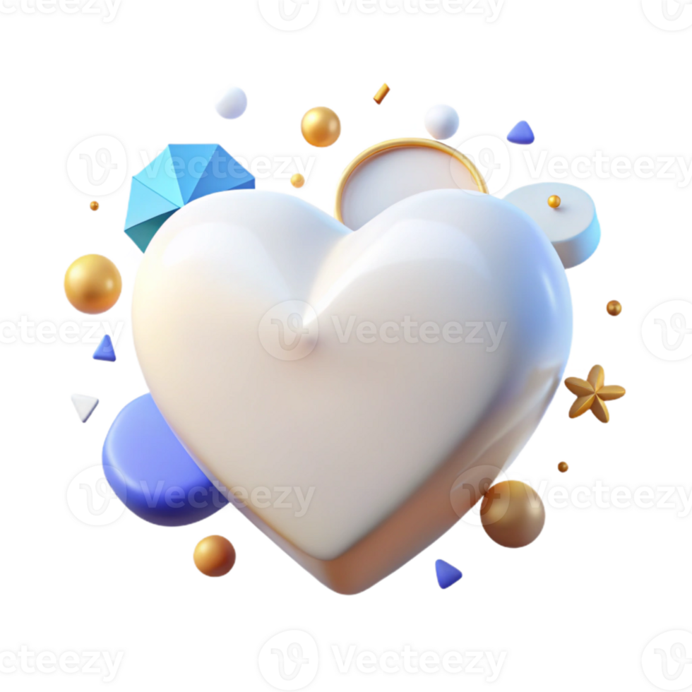 wonderful modern White Heart Icon Cutout for Favorites and Likes authentic png