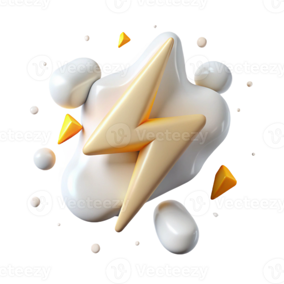 elegant traditional White Lightning Isolated for Pure Energy Illustrations authentic png