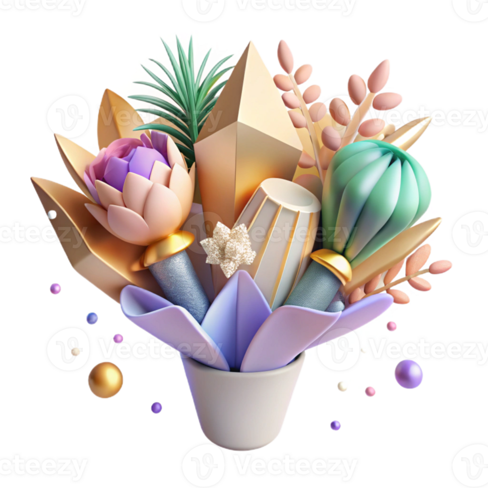 wonderful artistic Wildflower Bouquet Illustration Cutout for Invitations genuine png