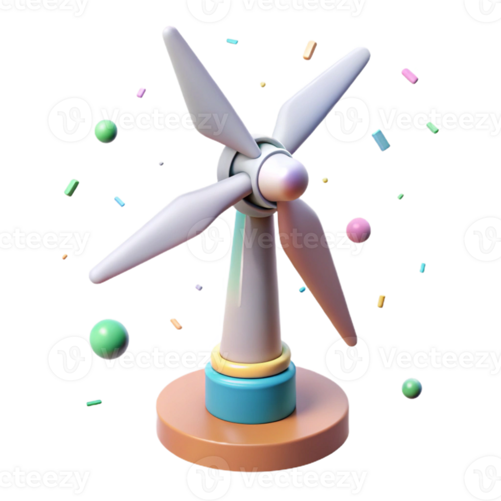 magnificent traditional Wind Turbine 3d Model Cad Design Isolated for Engineering Software high quality png