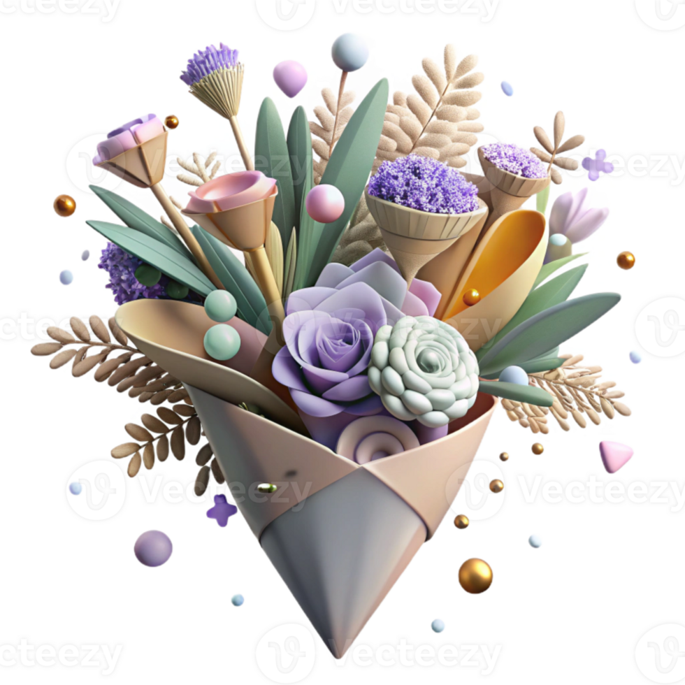 magnificent artistic Wildflower Bouquet Isolated for Floral Arrangements authentic png