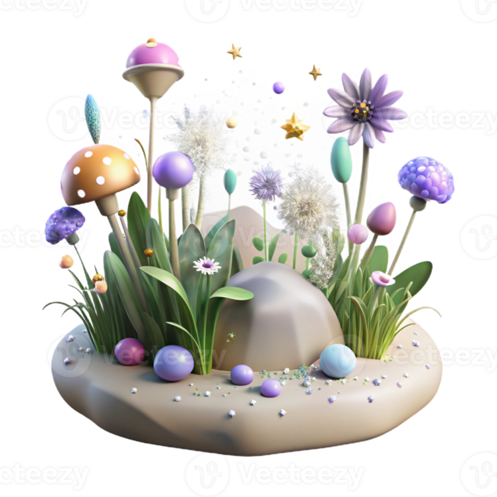 dramatic traditional Wildflower Field Cutout for Nature Photography detailed png