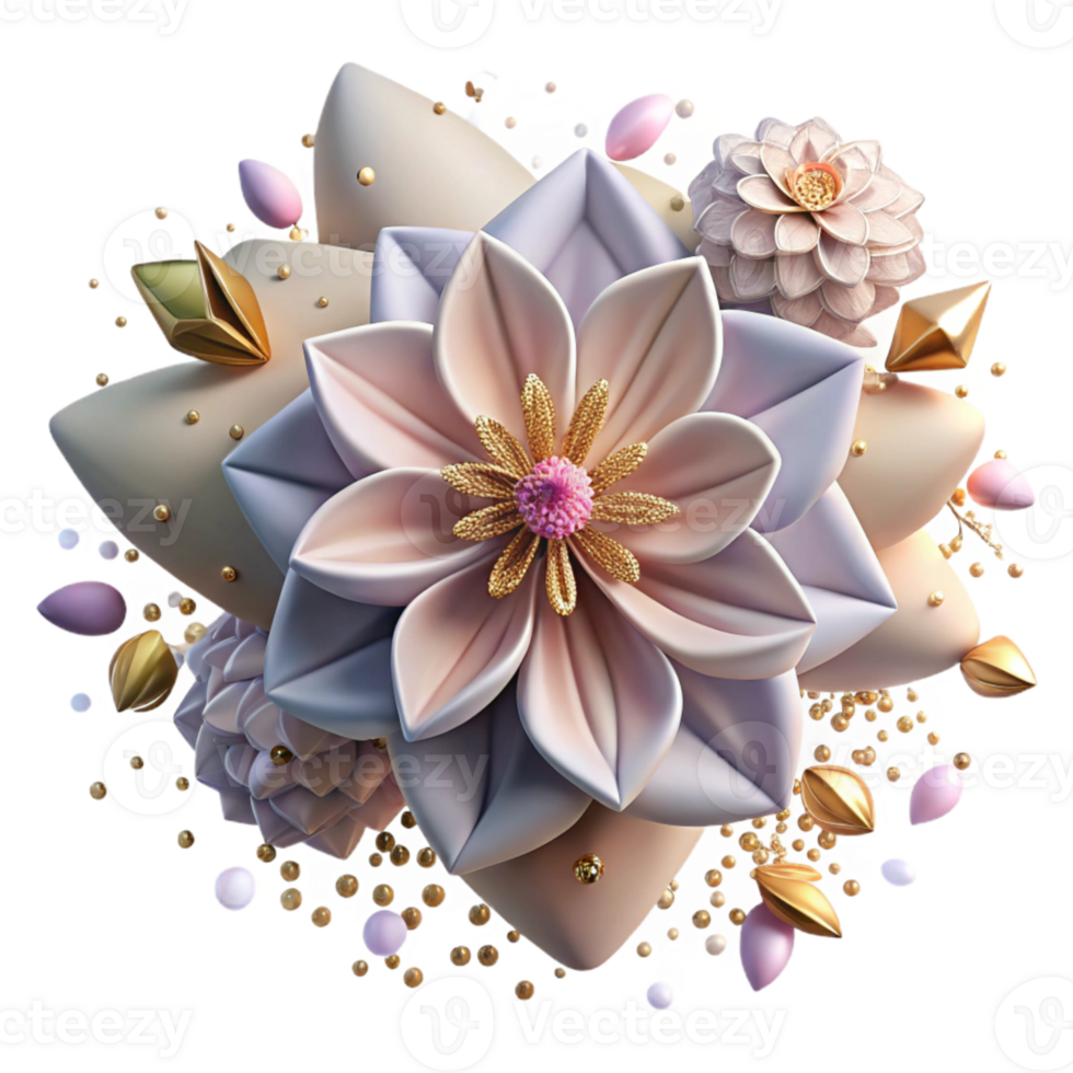 vibrant modern Wildflower Pattern Cutout for Textile Design authentic png