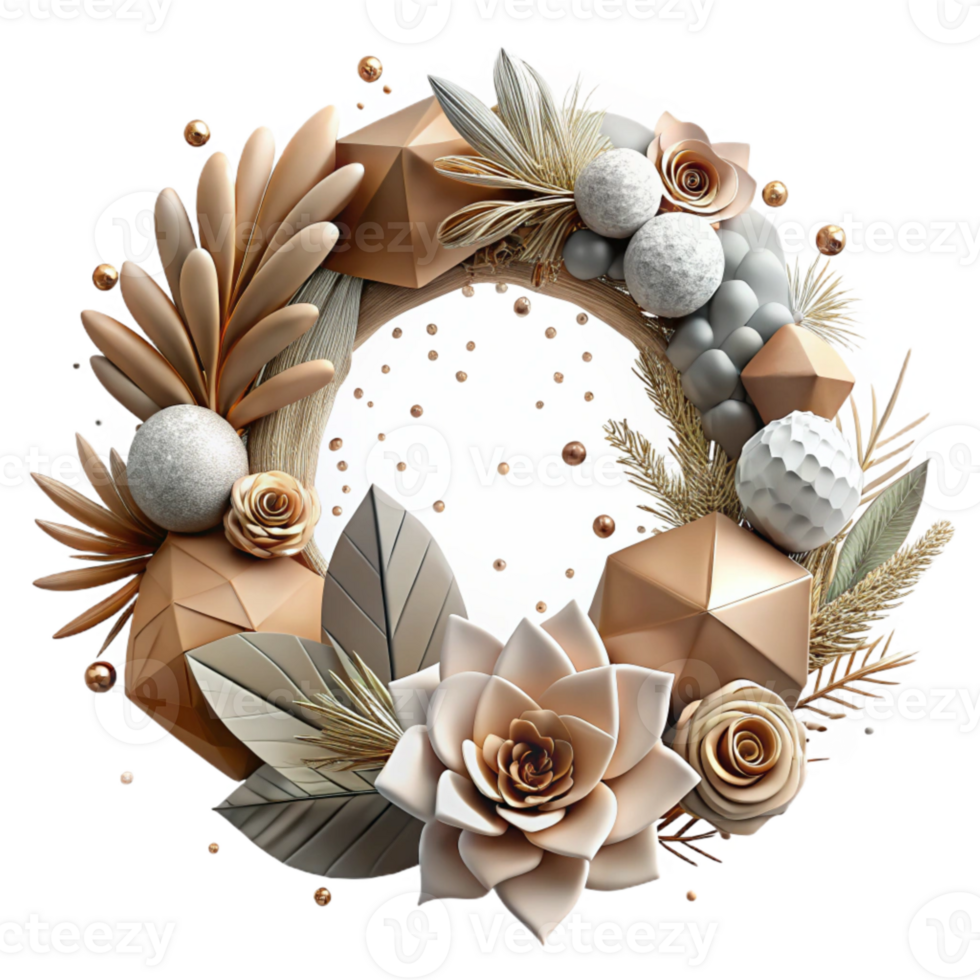 beautiful traditional Wildflower Wreath Cutout for Rustic Wedding Decor authentic png