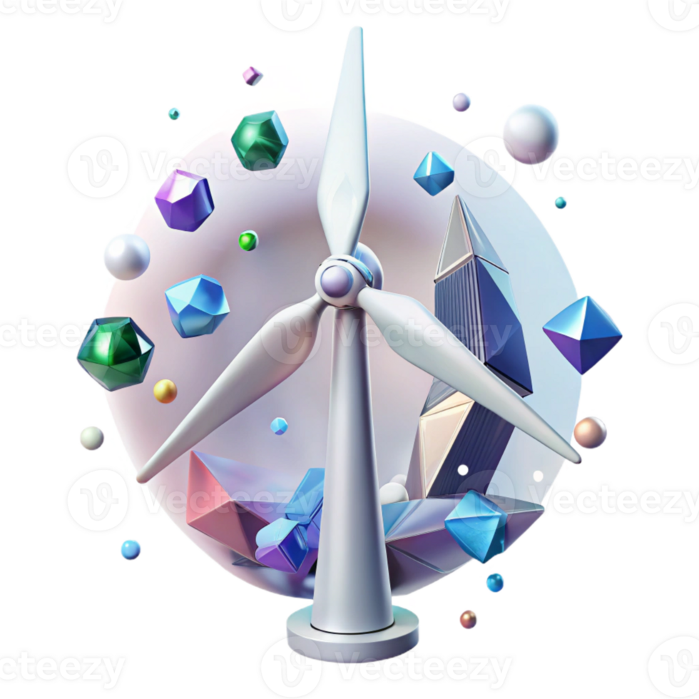 vibrant modern Wind Turbine Cybersecurity Threat Protection Transparent for Critical Infrastructure Security original png